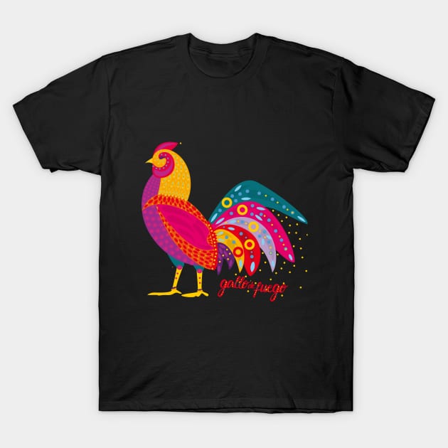 Cock of fire - Chinese Horoscope T-Shirt by Tomate
